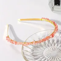 Women's Solid Color Ethnic Style Pastoral Gem Iron Hair Band main image 7