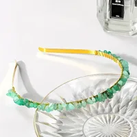 Women's Solid Color Ethnic Style Pastoral Gem Iron Hair Band main image 10