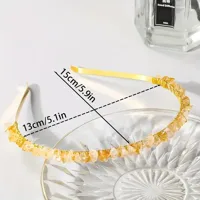 Women's Solid Color Ethnic Style Pastoral Gem Iron Hair Band main image 2
