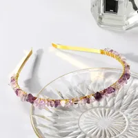 Women's Solid Color Ethnic Style Pastoral Gem Iron Hair Band sku image 4