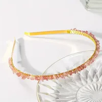 Women's Solid Color Ethnic Style Pastoral Gem Iron Hair Band sku image 7
