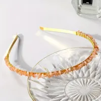 Women's Solid Color Ethnic Style Pastoral Gem Iron Hair Band sku image 9