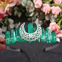 Women's Geometric Solid Color Retro Pastoral Alloy Gem Hair Band main image 3