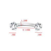 1 Piece Titanium Alloy Casual Simple Style Classic Style Pentagram Zircon Lip Rings Nose Ring main image 8