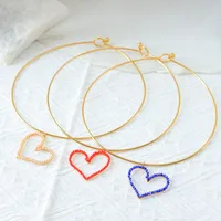 Forma De Corazón Reina Romántico Ropa De Calle Chapados En Oro De 18K Acero Inoxidable 304 Diamante De Imitación Collar Colgante Venta Al Por Mayor main image 7