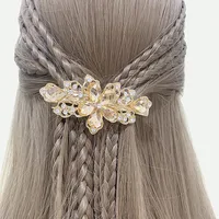 Mujeres Flor Elegante Brillante Ágata Horquillas Para Cabello main image 3