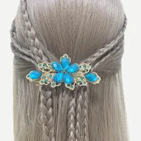 Women's Flower Elegant Shiny Agate Hair Pins sku image 2