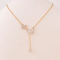 Heart Shape Flower Butterfly Queen Romantic Shiny Copper Pendant Necklace Lobster Trigger Clasp Closure main image 3