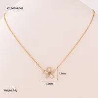 Heart Shape Flower Butterfly Queen Romantic Shiny Copper Pendant Necklace Lobster Trigger Clasp Closure sku image 3