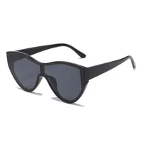 Cat Eye IG Style Personality Trend Streetwear Solid Color Pc Full Frame Women's Sunglasses main image 3
