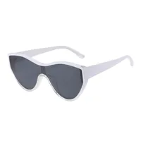 Ojo De Gato Estilo IG Tendencia De Personalidad Ropa De Calle Color Sólido Ordenador Personal Fotograma Completo Gafas De Sol Mujer main image 4