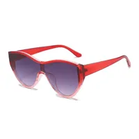 Ojo De Gato Estilo IG Tendencia De Personalidad Ropa De Calle Color Sólido Ordenador Personal Fotograma Completo Gafas De Sol Mujer main image 5