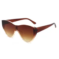Oeil De Chat Style IG Personnalité Tendance Vêtement De Rue Couleur Unie Pc Plein Cadre Femmes De Lunettes De Soleil main image 9