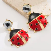 1 Pair Beetles Cute Modern Style Alloy Diamond Drop Earrings main image 1