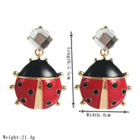 1 Pair Beetles Cute Modern Style Alloy Diamond Drop Earrings main image 2