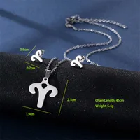 Simple Style Classic Style 201 Stainless Steel Constellation Women's Jewelry Set main image 2