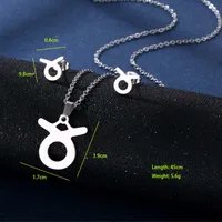 Simple Style Classic Style 201 Stainless Steel Constellation Women's Jewelry Set main image 4