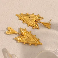 1 Par Forma De Corazón Glamour Estilo Moderno Acero Inoxidable 304 Enchapado Pendientes De Gota main image 4