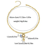 Pentagram Geometric Heart Shape Retro Lady Bohemian 304 Stainless Steel Pendant Necklace Lobster Trigger Clasp Closure sku image 1