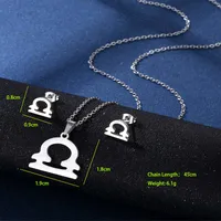 Simple Style Classic Style 201 Stainless Steel Constellation Women's Jewelry Set sku image 11