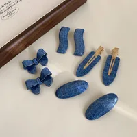 Mujeres Geométrico Nudo De Lazo Estilo IG Lindo Hojas De Acetato Pinza Para El Cabello main image 5