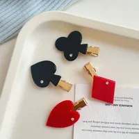 Women's Geometric Poker IG Style Sweet Acetic Acid Sheets Hair Clip main image 5