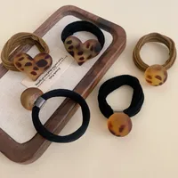 Women's Heart Shape Leopard Streetwear Cloth Hair Tie Headwear main image 5