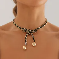 Bow Knot Classic Style Pu Leather Alloy Choker Wholesale main image 1