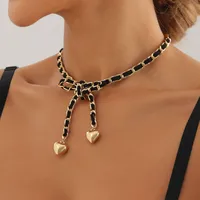 Bow Knot Classic Style Pu Leather Alloy Choker Wholesale main image 4