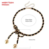 Nudo De Lazo Estilo Clásico Cuero Sintético Aleación Gargantilla Venta Al Por Mayor main image 2