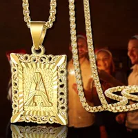 Letter Retro Classic Style Alloy Pendant Necklace Wholesale main image 3