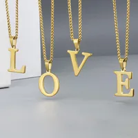 Letter Classic Style 304 Stainless Steel Pendant Necklace Lobster Trigger Clasp Closure main image 1