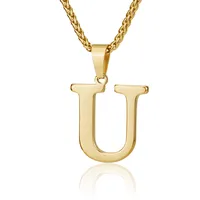 Letter Classic Style 304 Stainless Steel Pendant Necklace Lobster Trigger Clasp Closure sku image 21