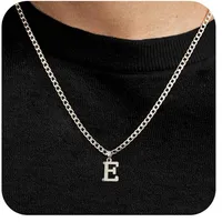Letter Vintage Style 304 Stainless Steel Pendant Necklace Lobster Trigger Clasp Closure sku image 5