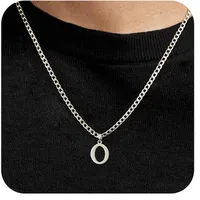Letter Vintage Style 304 Stainless Steel Pendant Necklace Lobster Trigger Clasp Closure sku image 15