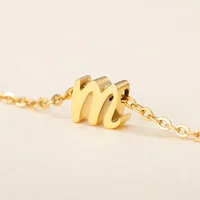 Letter Simple Style 304 Stainless Steel Pendant Necklace Plating Lobster Trigger Clasp Closure main image 5