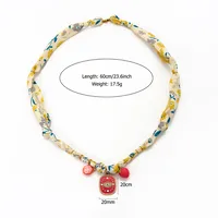 Hippocampus Crab Beach 304 Stainless Steel Cloth Multi Charms Necklace Wholesale sku image 2