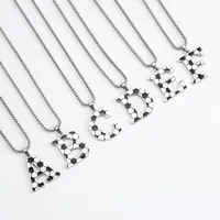 Lettre Style Vintage Style Classique Acier Inoxydable 304 Pendentif Placage Fermeture À Boucle De Type Homard main image 3