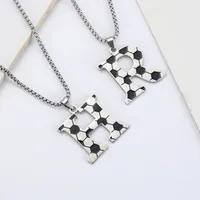 Lettre Style Vintage Style Classique Acier Inoxydable 304 Pendentif Placage Fermeture À Boucle De Type Homard main image 4