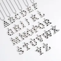 Lettre Style Vintage Style Classique Acier Inoxydable 304 Pendentif Placage Fermeture À Boucle De Type Homard main image 1