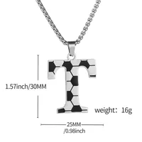 Lettre Style Vintage Style Classique Acier Inoxydable 304 Pendentif Placage Fermeture À Boucle De Type Homard main image 2