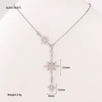 Star Elegant Glam Luxurious Copper Y-Necklace Lobster Trigger Clasp Closure sku image 1