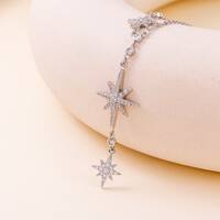 Star Élégant Glamour Luxueux Le Cuivre Collier En Y Fermeture À Boucle De Type Homard main image 3