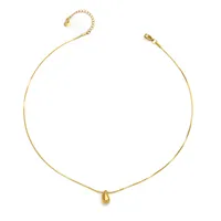 Water Droplets Casual Retro Simple Style 304 Stainless Steel 18K Gold Plated Pendant Necklace Plating Lobster Trigger Clasp Closure main image 5