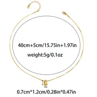 Water Droplets Casual Retro Simple Style 304 Stainless Steel 18K Gold Plated Pendant Necklace Plating Lobster Trigger Clasp Closure main image 2