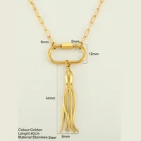 Starfish Conch Hippocampus Vintage Style Marine Style 304 Stainless Steel 18K Gold Plated Pendant Necklace Plating Lobster Trigger Clasp Closure sku image 24