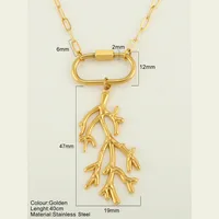 Starfish Conch Hippocampus Vintage Style Marine Style 304 Stainless Steel 18K Gold Plated Pendant Necklace Plating Lobster Trigger Clasp Closure sku image 35