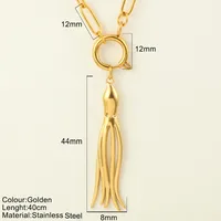 Starfish Conch Dolphin Vintage Style Marine Style 304 Stainless Steel 18K Gold Plated Pendant Necklace Lobster Trigger Clasp Closure sku image 26