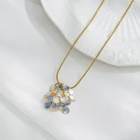 Flower Fairy Style Elegant Princess 304 Stainless Steel Pendant Necklace Lobster Trigger Clasp Closure main image 6