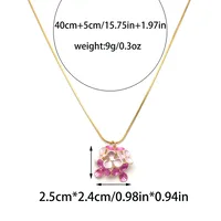 Flower Fairy Style Elegant Princess 304 Stainless Steel Pendant Necklace Lobster Trigger Clasp Closure main image 2